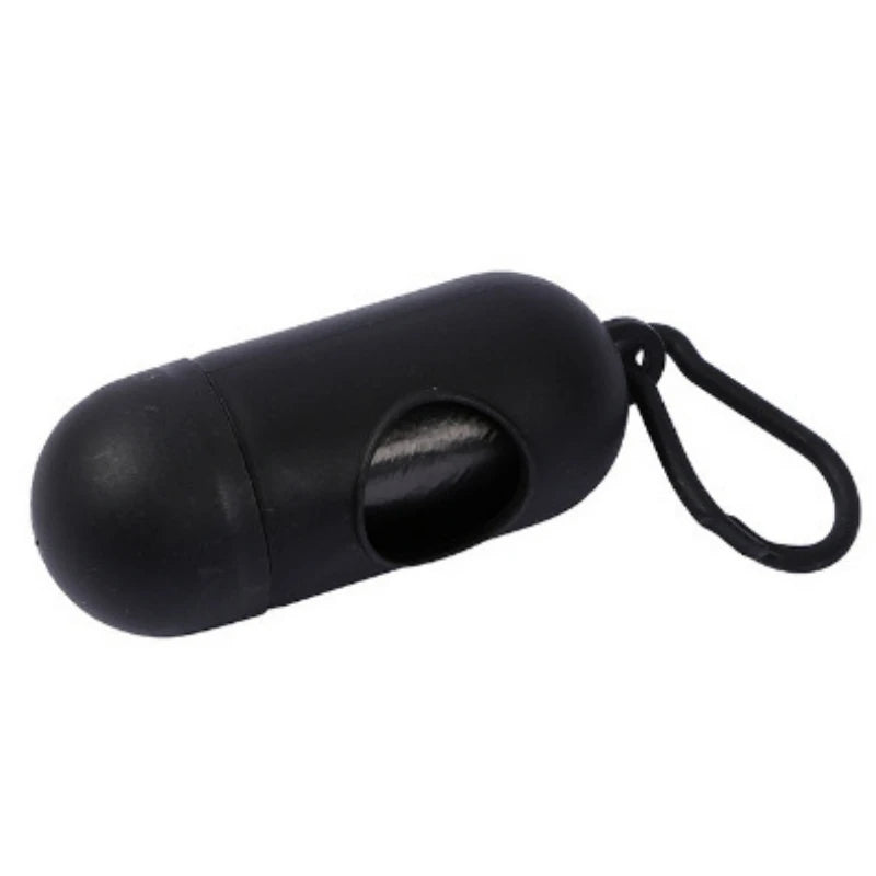 Dog Poop Bag Holder Portable Pet Waste Bag Dispenser Capsule Shape Dog Garbage Holder Dispensers Cleaning Supplies