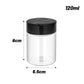 12/1Pcs Clear Plastic Spice Jars with Black Lids Reusable Screw-Top Containers  for Kitchen Herbs Powders Peppers Grilling Jars
