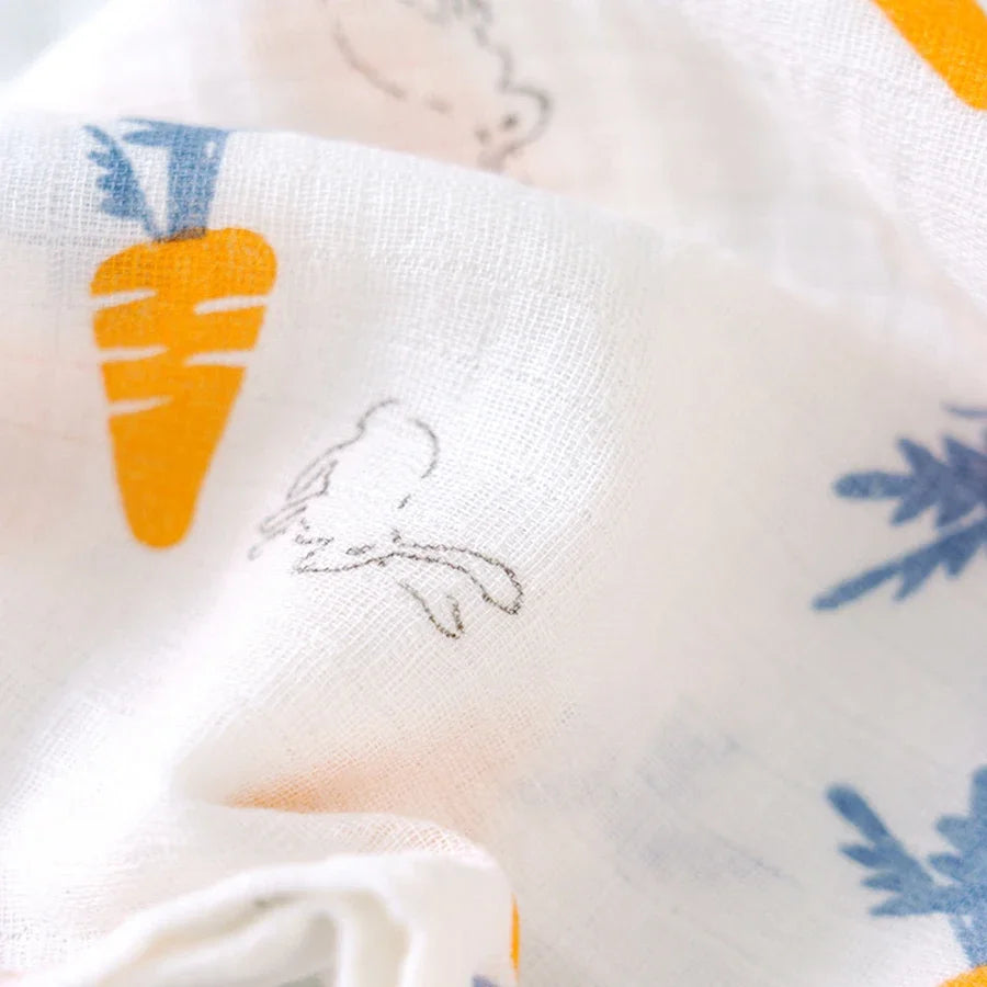 Baby Swaddle Blanket Cotton Soft 2 Layer Muslin Newborn Summer Blankets Quick Dry Kids Bath Towel Baby Stroller Blanket Cover