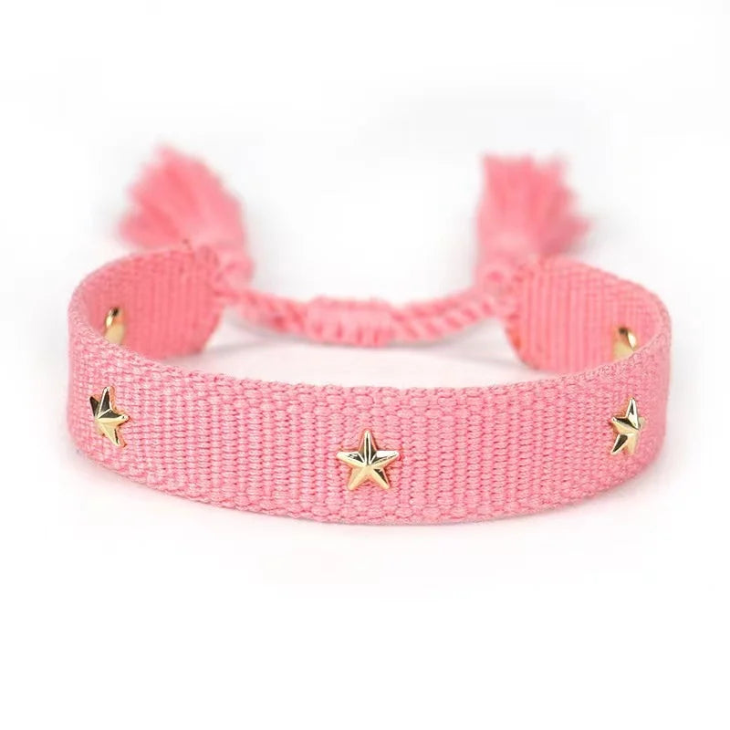 Woven Friendship Bracelet For Women With Saying C'EST LA VIE Summer Stackable Jewelry