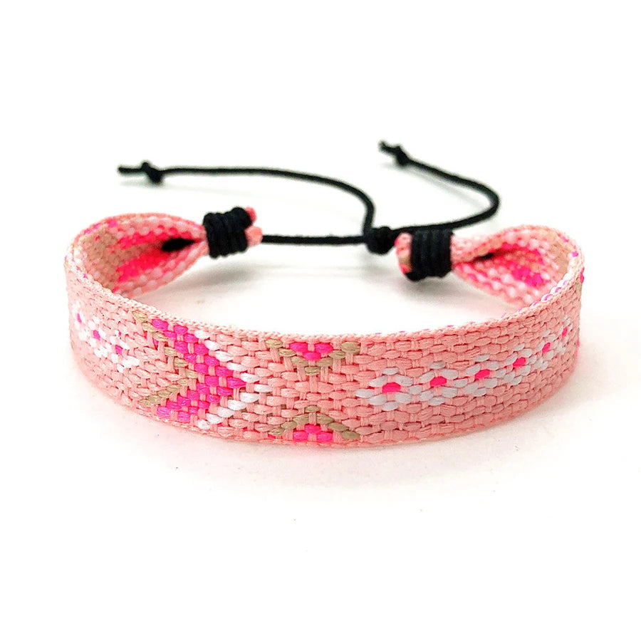Boho Woven Friendship Love Wrap Bracelets Rope Handmade Thread Braided Ethnic Embroidery Wristbands Women Men Jewelry Adjustable