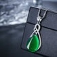 2021 New Fashion Natural Emerald S925 Sterling Silver Women Necklace Pendant Gemstone Collarbone Fine Jewelry Jade Bizuteria