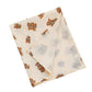 Baby Cotton Muslin Swaddle Blanket Floral/Animal Print Stroller Blanket Infant Diaper Newborn Receiving Blanket