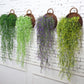 Hand Made Wicker Rattan Flower Planter Wall Hanging Wicker Rattam Basket Garden Vine Pot Plants Holder Garden Pots Wall Planter