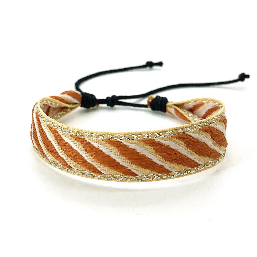 Boho Woven Friendship Love Wrap Bracelets Rope Handmade Thread Braided Ethnic Embroidery Wristbands Women Men Jewelry Adjustable