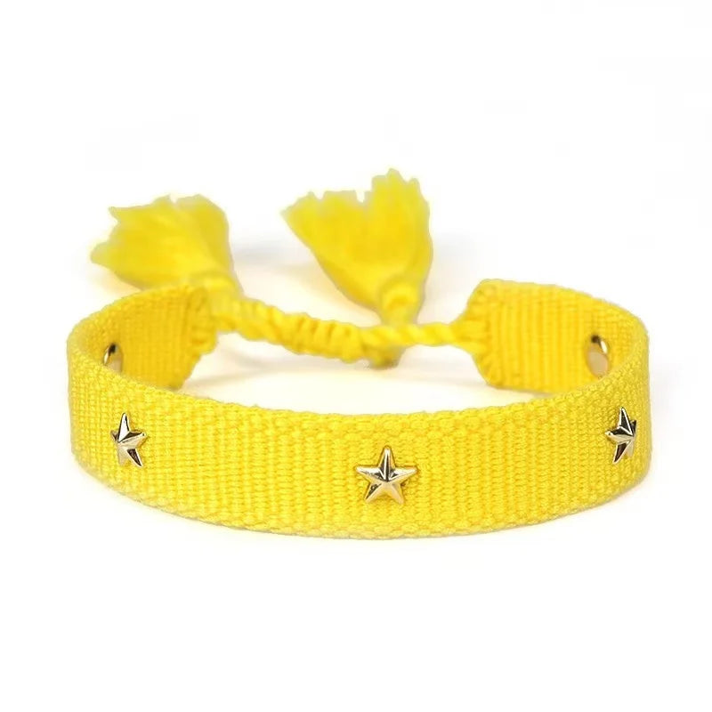 Woven Friendship Bracelet For Women With Saying C'EST LA VIE Summer Stackable Jewelry