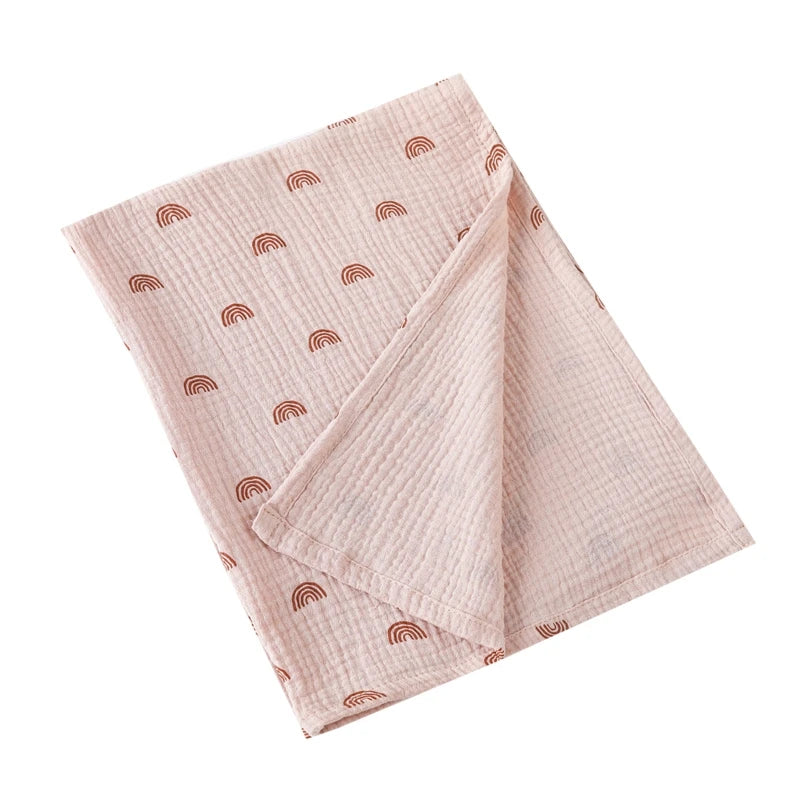 Baby Cotton Muslin Swaddle Blanket Floral/Animal Print Stroller Blanket Infant Diaper Newborn Receiving Blanket