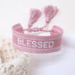 2023 New Adjustable Woven Friendship Couple Bracelet For Women Bohemia Braided Embroidery Letters Tassel Bangles Fashion Jewelry