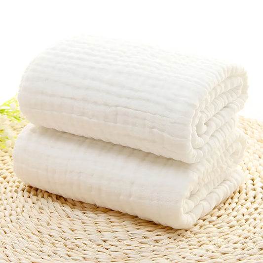 Premium Quality 6-Layer comfortable Cotton Muslin Baby Solid color Swaddle Blanket Hypoallergenic Soft and Breathable Blanket