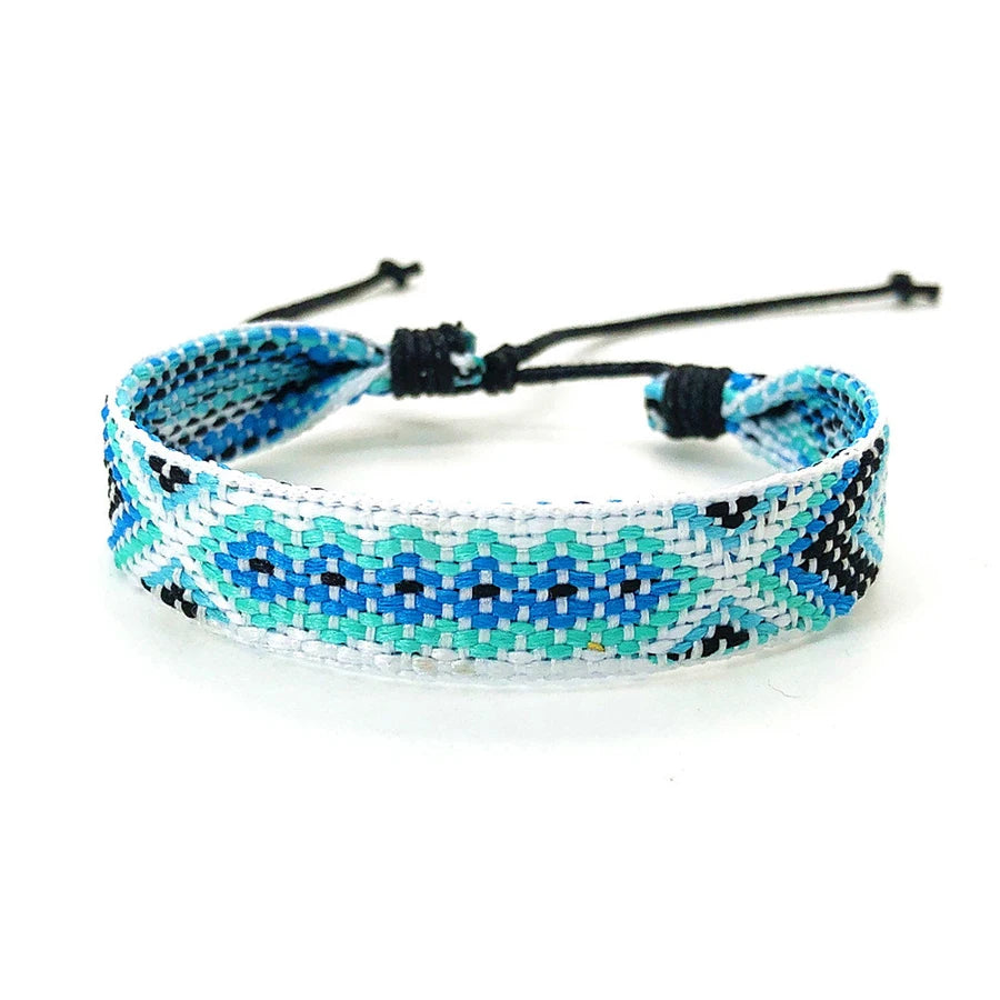 Boho Woven Friendship Love Wrap Bracelets Rope Handmade Thread Braided Ethnic Embroidery Wristbands Women Men Jewelry Adjustable
