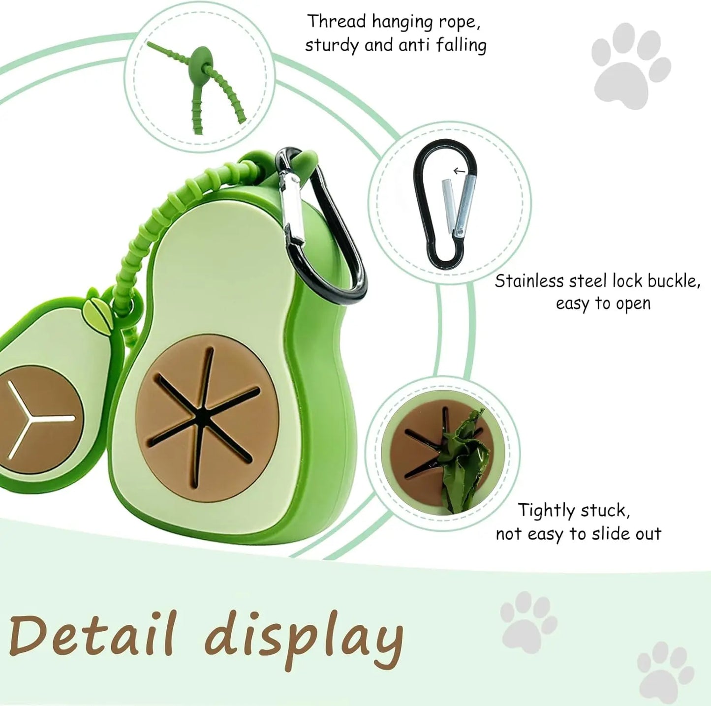Biodegradable Eco Friendly Compostable Dog Poop Bag Pet Shit Bag Clip Silicone Poop Bag Holder Dispenser