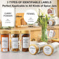 12Pcs Glass Spice Jars with Bamboo Lid Round Spice Seasoning Containers Salt Pepper Shaker Spice Organizer Kitchen Spice Jar Set