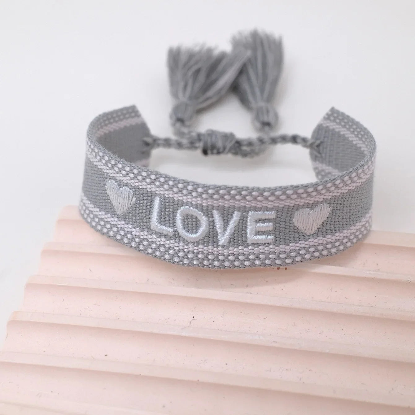 2023 New Adjustable Woven Friendship Couple Bracelet For Women Bohemia Braided Embroidery Letters Tassel Bangles Fashion Jewelry