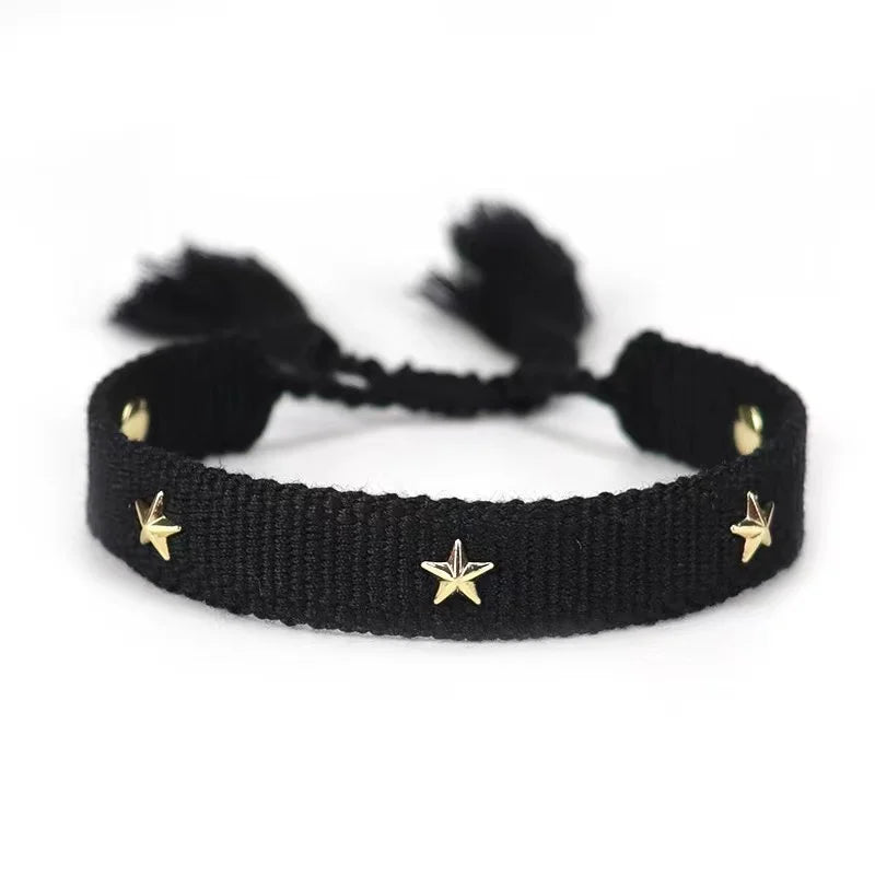 Woven Friendship Bracelet For Women With Saying C'EST LA VIE Summer Stackable Jewelry
