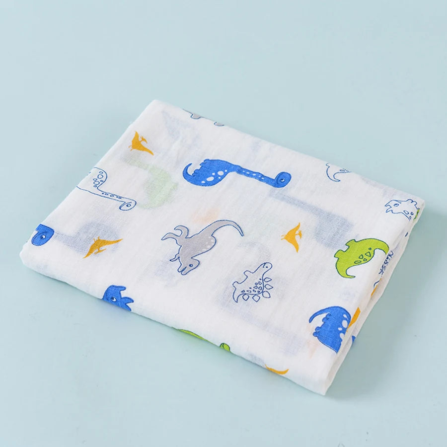 Baby Swaddle Blanket Cotton Soft 2 Layer Muslin Newborn Summer Blankets Quick Dry Kids Bath Towel Baby Stroller Blanket Cover