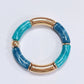 Boho Acrylic Beads Bracelet for Women Multi Color Friendship Elastic Girls Bohemia Stretchy Resin Charm Couple Bangles Jewelry