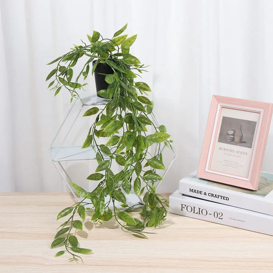 Artificial Hanging Plants with Pot Fake Plants Hanging Vines Shelf Plants Decor Potted Plants for Home Indoor Outdoor Decoration