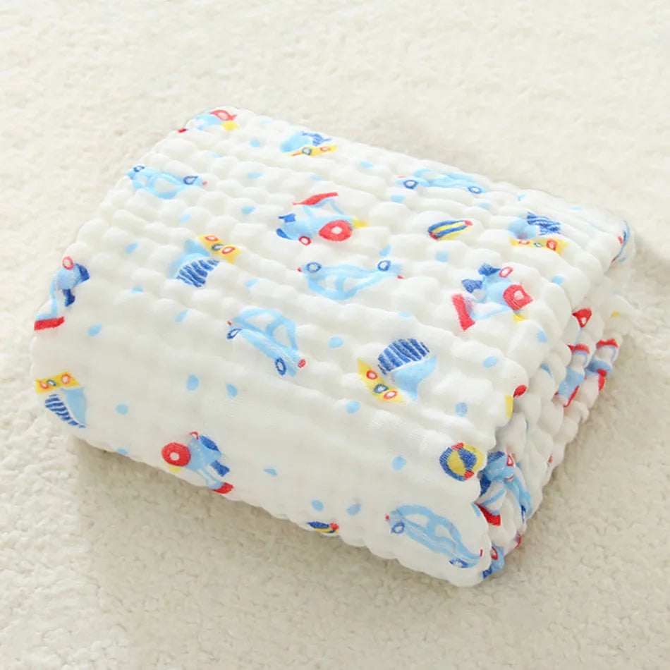 Premium Quality 6-Layer comfortable Cotton Muslin Baby Solid color Swaddle Blanket Hypoallergenic Soft and Breathable Blanket