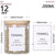 12Pcs Glass Spice Jars with Bamboo Airtight Lids 6.5oz Small Food Storage Containers for Kitchen, Seasoning, Coffee, Herb