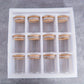 12Pcs Glass Spice Jars with Bamboo Lid,8oz Airtight Spice Containers with Black Labels,Empty Seasoning Jars for Spice Salt Sugar